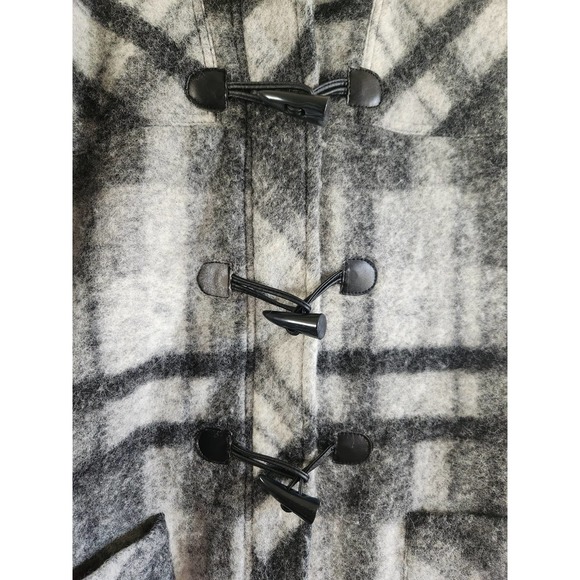 Michael by Michael Kors Paid Wool Blend Hooded Toggle Closure Coat 14 - Picture 4 of 9